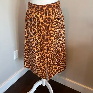 Cotton twill a-line skirt